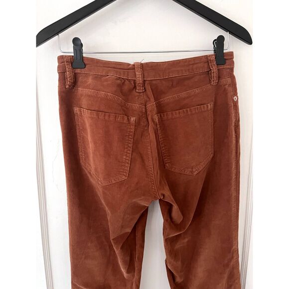 Womens Free People We the Free Corduroy Flare Brown Pants Frayed Hem Size 26 - Picture 7 of 8